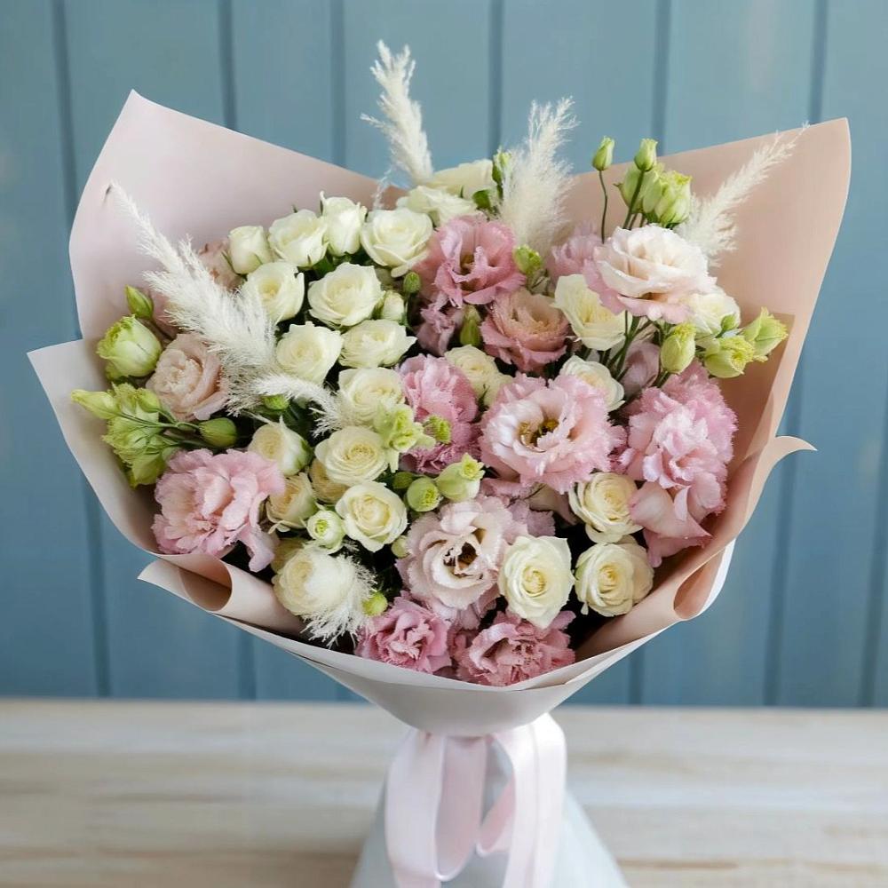 Букет цветов из: Альстромерии и Розы в Новотерском