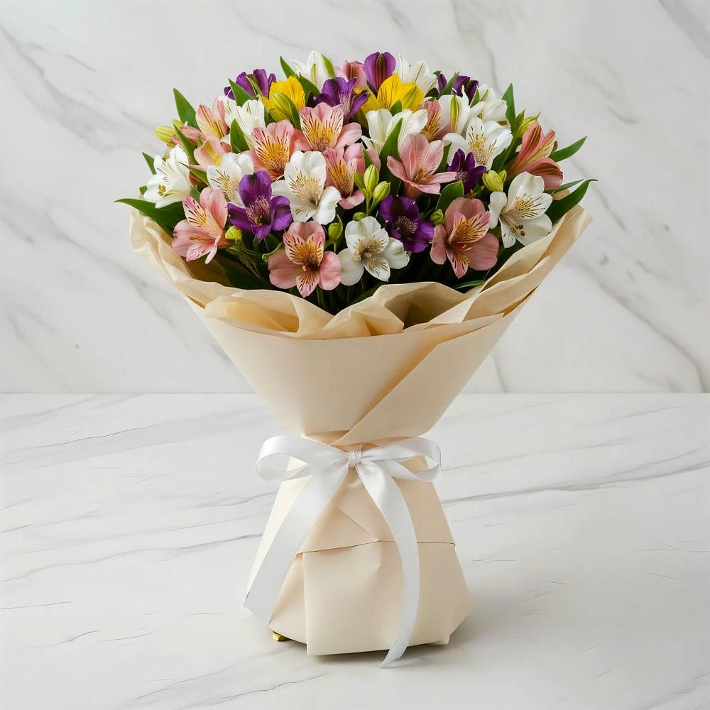 Букет цветов из: Альстромерии в Новотерском