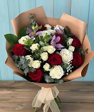 Букет цветов из:  Розы и Альстромерии #REPLACE_PRED# Новотерском