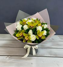 Букет цветов из:  Орхидеи и Розы #REPLACE_PRED# Новотерском