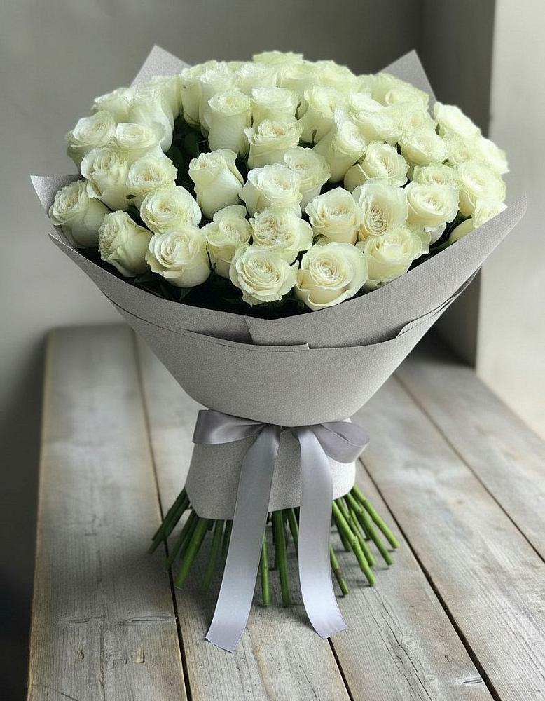 Букет 35 Белых роз в Новотерском