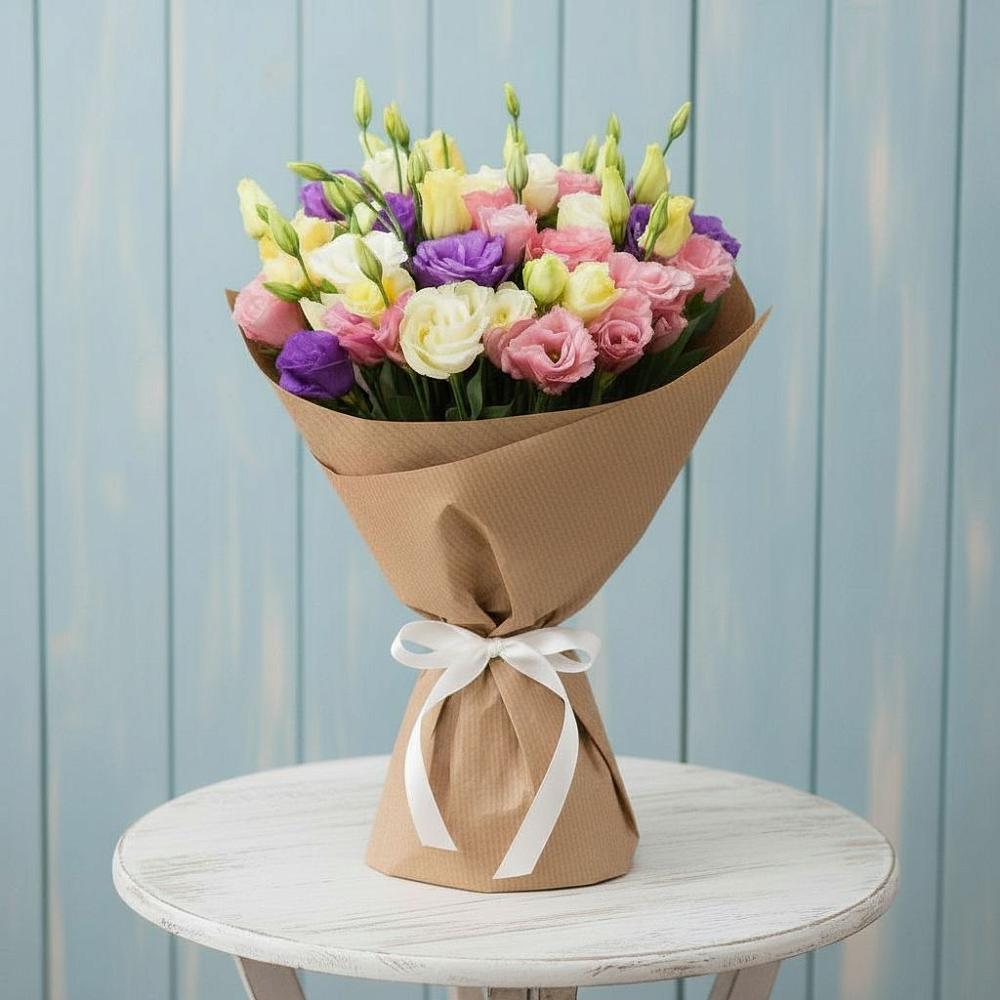 Букет цветов из: Лизиантусы в Новотерском