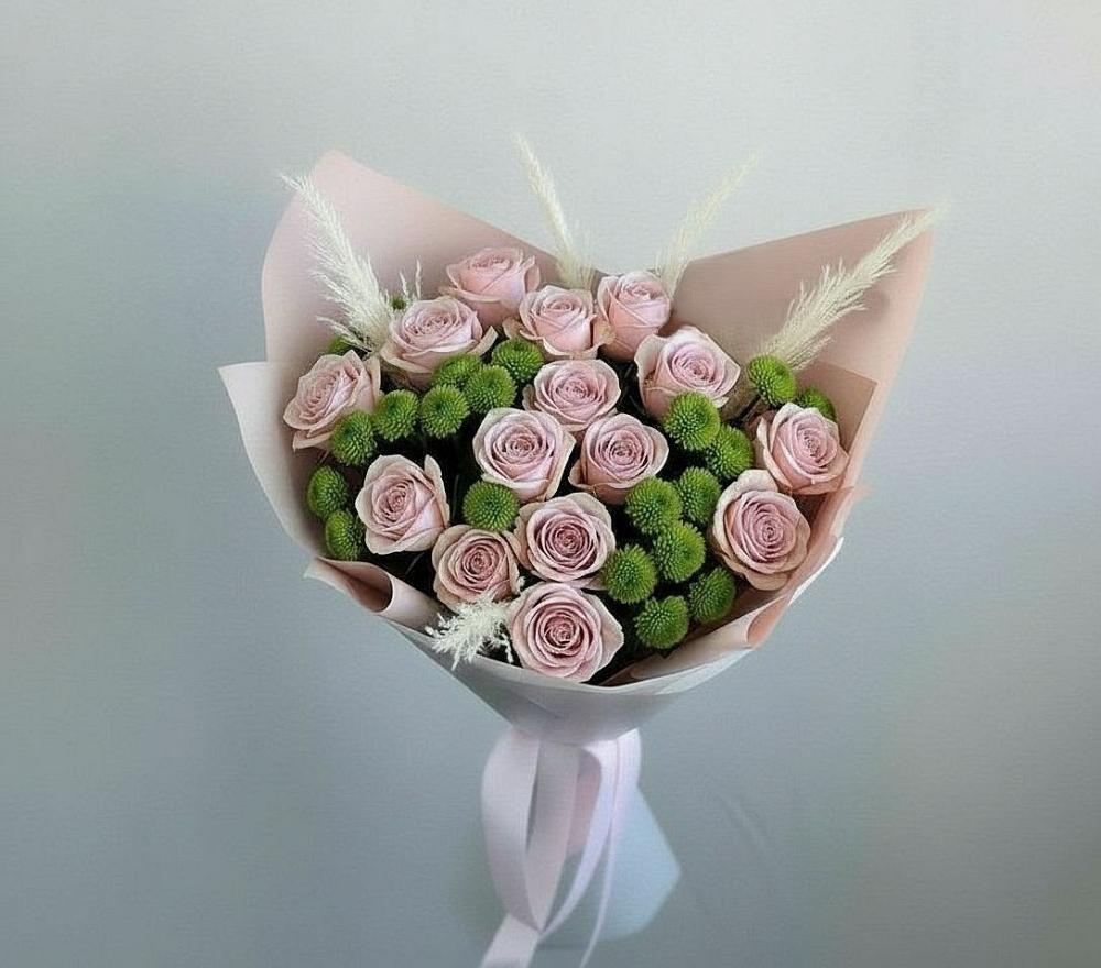 Букет цветов из: Розы и Хризантемы в Новотерском