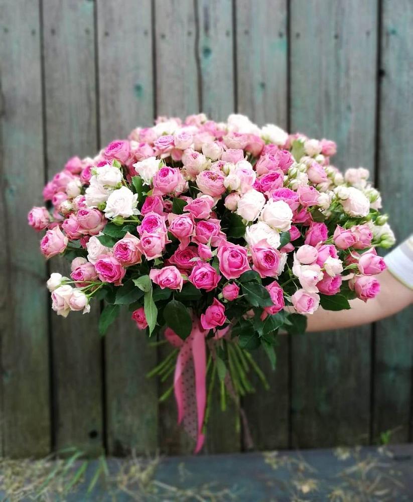 Букет Розовые кустовые розы Натали и Лав Лидия в Новотерском