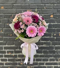 Букет цветов из:  Герберы и Хризантемы в Новотерском