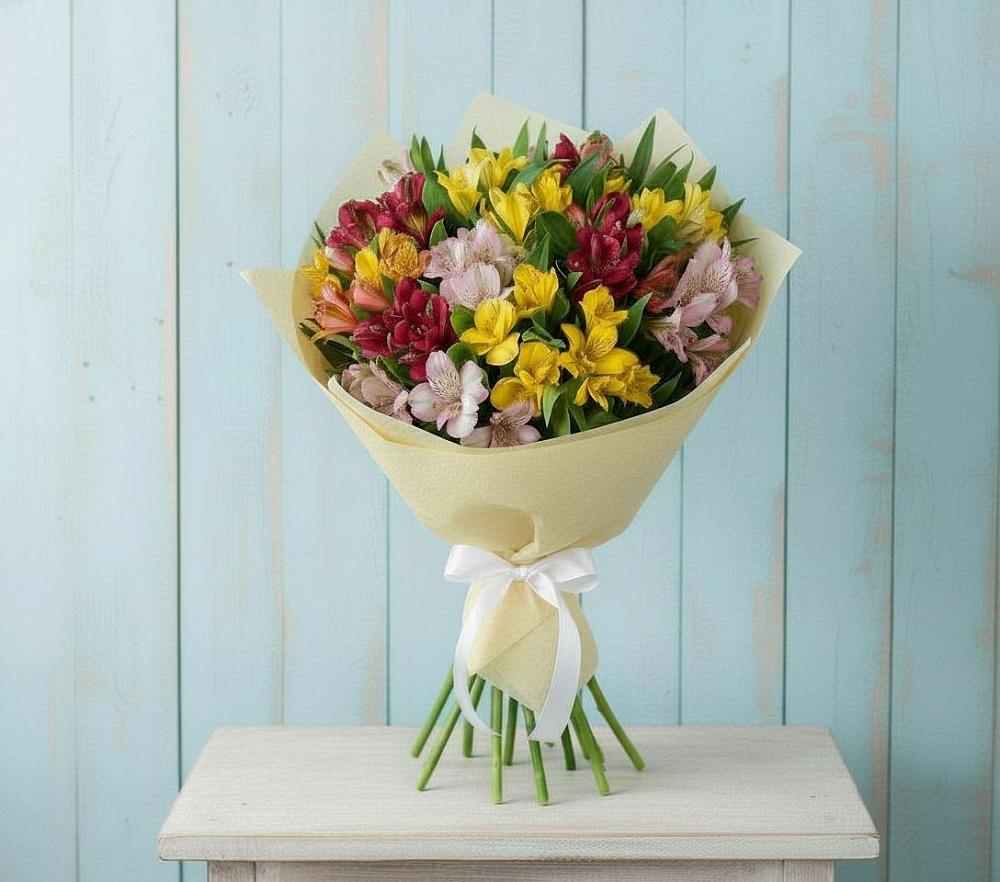 Букет цветов из: Альстромерии в Новотерском