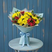 Букет цветов из:  Альстромерии и Хризантемы #REPLACE_PRED# Новотерском
